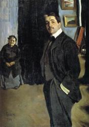 Bakst L. Portrait of Sergei  Diaghilev and his Nanny. 1906